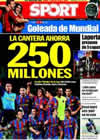 Portada diario Sport del 6 de Septiembre de 2009