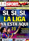 Portada diario Sport del 9 de Mayo de 2010