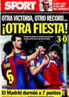 Portada diario Sport del 23 de Enero de 2011