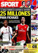 Portada diario Sport del 24 de Febrero de 2012