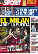 Portada diario Sport del 4 de Junio de 2012